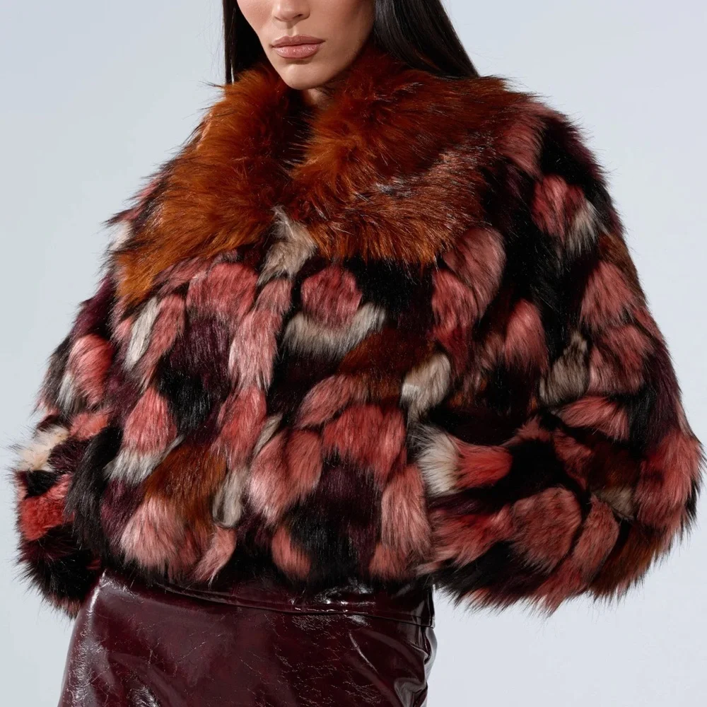 NWT Faux Fur Jacket - Picture 1 of 8
